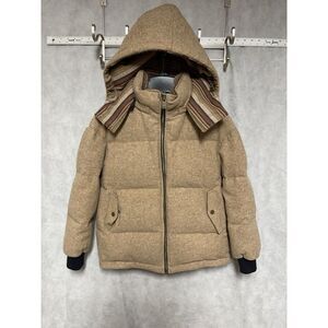 Pendleton Coat Women XS Oak Brook Removable Hooded Puffer Down Jacket Wool Blend